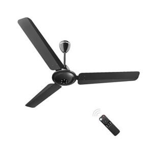 atomberg Efficio Alpha 1200mm BLDC Ceiling Fan with Remote Control | BEE 5 star Rated Energy Efficient Ceiling Fan | High Air Delivery with LED Indicators | 2 Year Warranty (Gloss Black)