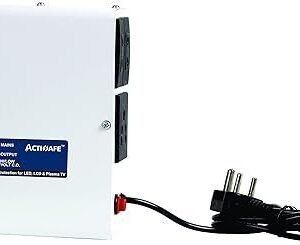 ACTISAFE ASL0318 Automatic Voltage LED Display Wall/Floor Mounted Stabilizer for one LCD/LED TV up to 32 inch &DVD/DTH(Glossy White) (Working Range: 150-290Vac)