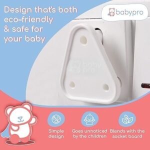 MOS BabyPro BabyProofing Electric Socket Covers (Set of 12) for Baby Safety by Certified Professional Childproofer, Switch Board Covers (White) - Made in India
