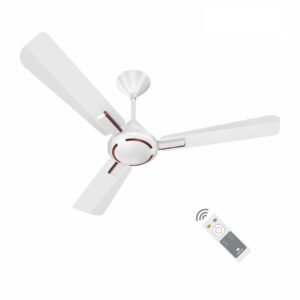 Havells 1200mm Ambrose BLDC Motor Ceiling Fan | Remote Controlled, High Air Delivery Fan | 5 Star Rated, Upto 60% Energy Saving, 2 Year Warranty | (Pack of 1, Pearl White Wood)