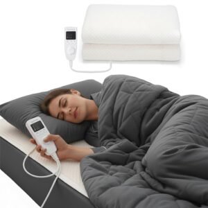 Lifelong Electric Under Blanket for Double Bed (180 x 160 cm) | Soft Fleece | Safe Heating Blanket Bed Warmer | 1-5 Temp Level & 1-10 hrs Timer | Detach & Wash | Heats After You..(Pack of 3).
